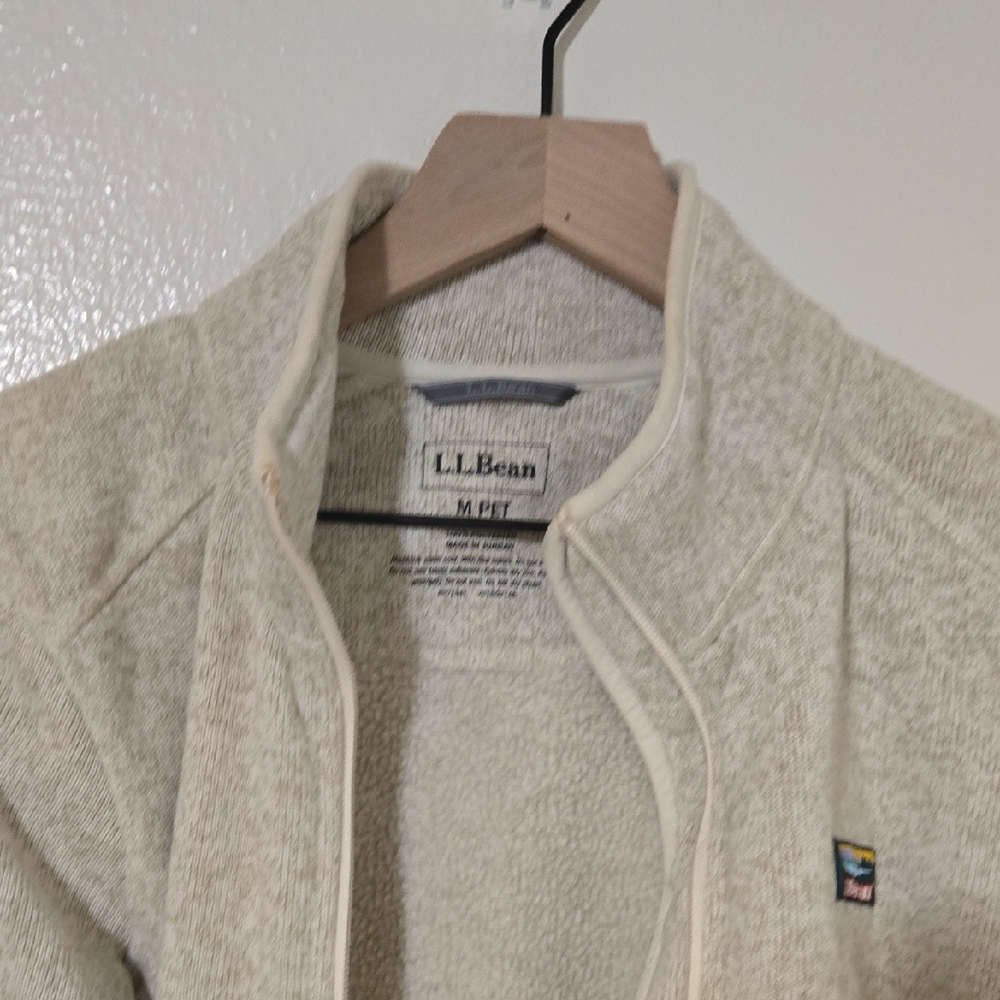L.L. Bean Cream Zip-Up Jacket